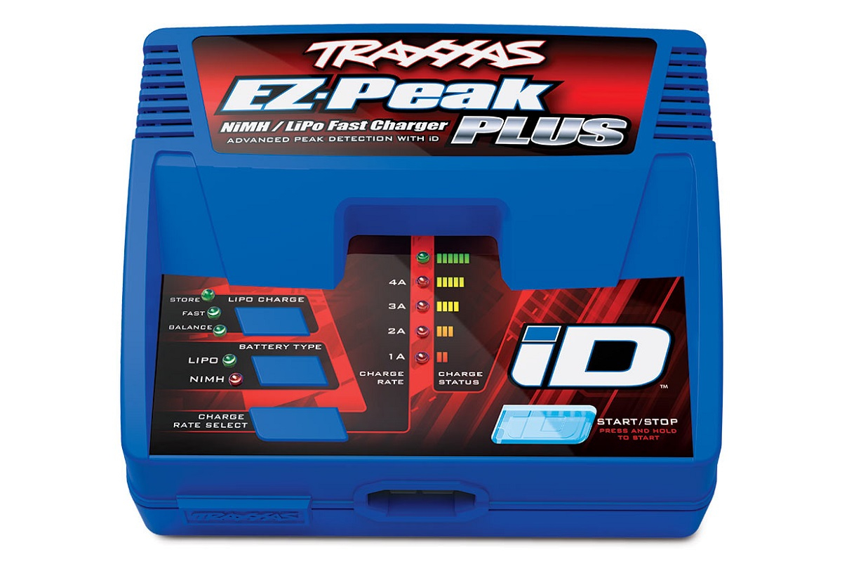 Зарядно-разрядное устройство TRAXXAS Charger EZ-Peak Plus 4-amp NiMH:LiPo Fast Charger with iD™ Auto Battery Identification