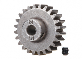 TRAXXAS запчасти Gear, 24-T pinion (1.0 metric pitch) (fits 5mm shaft): set screw (compatible with steel spur gears)
