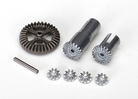 TRAXXAS запчасти Gear set, differential, metal (output gears (2): spider gears (4): ring gear, 35T (1): 2x14.8mm pin 