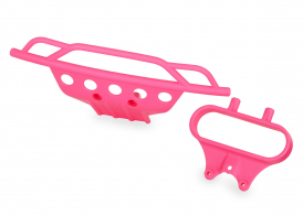TRAXXAS запчасти Bumper, front: bumper mount, front (pink)