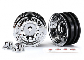TRAXXAS запчасти Wheels, 1.9&quot;, chrome (2): center caps (2): decal sheet (requires #8255A extended stub axle)