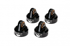 TRAXXAS запчасти Shock caps, aluminum (black-anodized), Fox® Shocks (4)