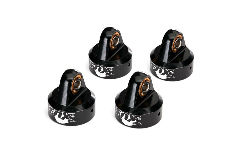 Крышки амортизаторов TRAXXAS Shock caps, aluminum (black-anodized), Fox® Shocks (4)