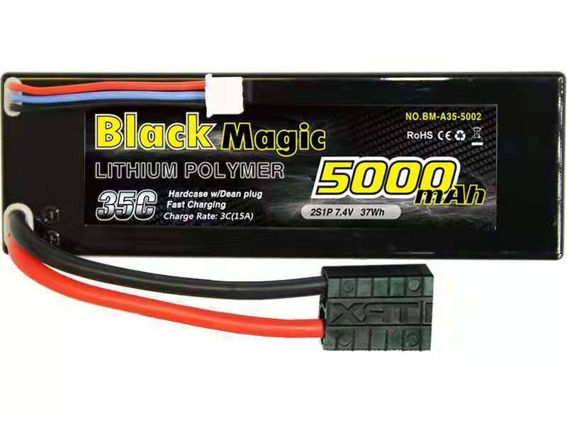 Аккумулятор для радиоуправляемых моделей Black Magic 35C/5000mah/7.4V,2S1P (hardcase w/Traxxas Plug)