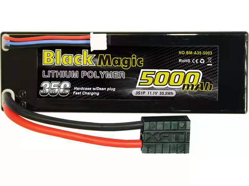 Аккумулятор для радиоуправляемых моделей Black Magic 35C/5000mah/11.1V ,3S1P(hardcase w/Traxxas Plug)