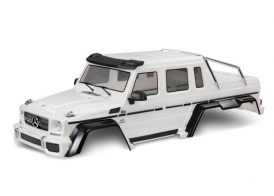 TRAXXAS запчасти  Body, Mercedes-Benz® G 63®, complete (pearl white) (includes grille, side mirrors, door handles, & windshield wipers)