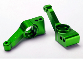 TRAXXAS запчасти Carriers, stub axle (green-anodized 6061-T6 aluminum) (rear) (2)