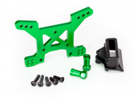 TRAXXAS запчасти  Shock tower, front, 7075-T6 aluminum (green-anodized) (1)/ body mount bracket (1)