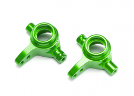 TRAXXAS запчасти Steering blocks, 6061-T6 aluminum (green-anodized), left & right