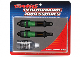 TRAXXAS запчасти Shocks, GTR long green-anodized, PTFE-coated bodies with TiN shafts (fully assembled, without springs) (2)