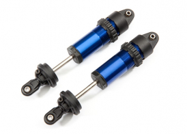 TRAXXAS запчасти Shocks, GT-Maxx®, aluminum (blue-anodized) (fully assembled w/o springs) (2)