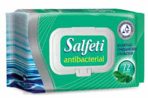 Разное SALFETI антибактериальные влажные салфетки , 72шт