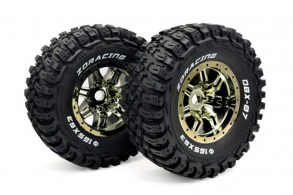 ZD RACING parts Wheel &amp; Tire Set(Titanium grey)