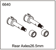 ZD RACING parts Rear Axles26.5mm