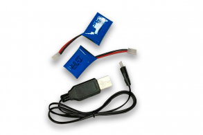DW-Hobby 1S Micro Charger Combo-4 (1S 200mAh*2+1S USB Charger)