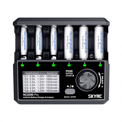 Зарядное устройство NC2500PRO для аккумуляторов АА и ААА типа (12V, C:2.5A, D:0.5А) SkyRC SK-100185 | Купить в интернет-магазине Хобби Центр