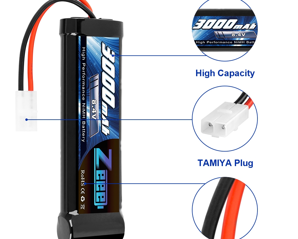 Аккумулятор 8.4V 3000mAh NIMH