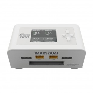 Зарядное устройство универсальное Двухканальное радиоуправляемое зарядное устройство GensAce Imars AC200W / DC300Wx2 Smart Balance - Европа, Белый