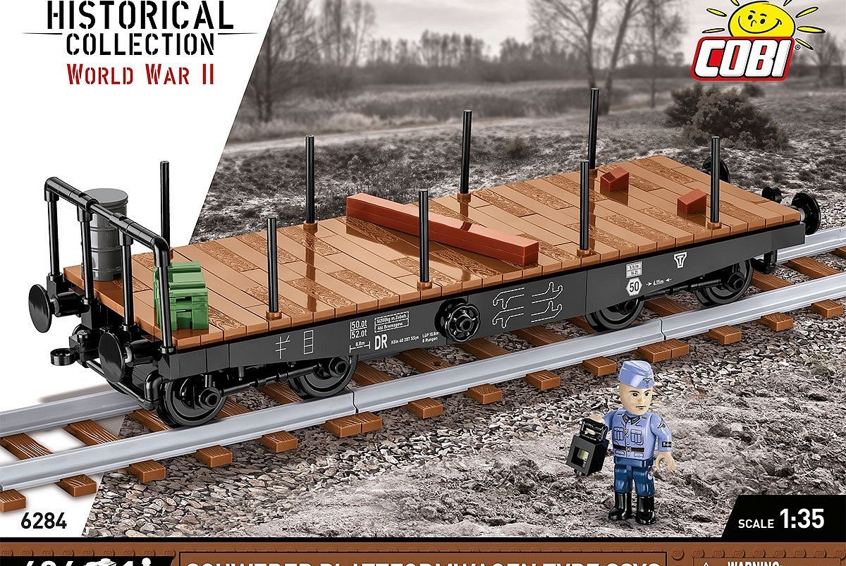 Конструктор TRAINS /6284/GERMAN RAILWAY SCHWERER PLATTWORMWAGEN TYP SSY